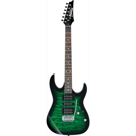 Ibanez GIO GRX70QA Electric Guitar, Transparent Emerald Burst