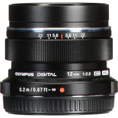 Olympus M.Zuiko Digital ED 12mm f/2 Lens for Micro Four Thirds