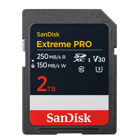 SanDisk Extreme PRO 2TB UHS-I U3 SDXC Memory Card SDSDXXD-2T00-GN4IN