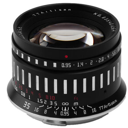 TTArtisan 35mm f/0.95 Lens for Canon RF, Black & Silver - Adorama