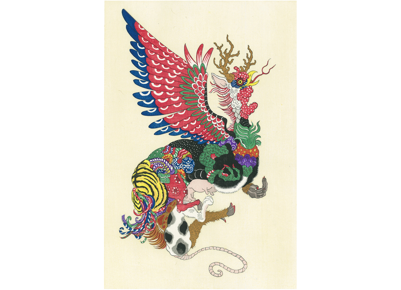 feebeeの浮世絵シリーズ「寿という獣」 来年の干支を描いた新作が