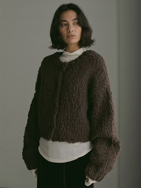 ETRE TOKYO - 2wayハンドニットカーディガン | BROWN | ADDICT WEB SHOP