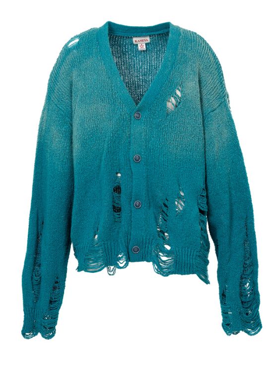 KAMIYA - サンフェードライクニットカーディガン - Sun Faded Like