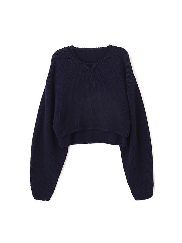 ETRE TOKYO - ツーピースクロップドニット - NAVY | ADDICT WEB SHOP