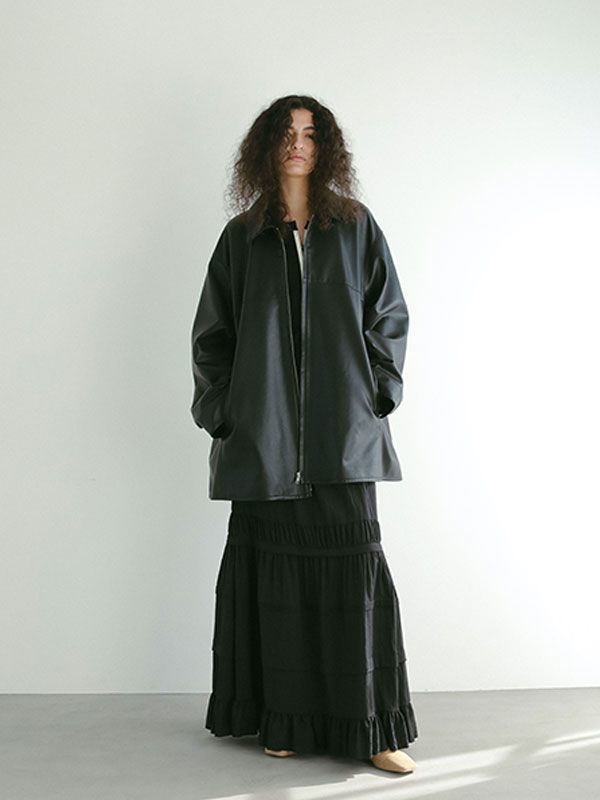 ETRE TOKYO - フェイクレザーオーバーサイズブルゾン - BLACK | ADDICT