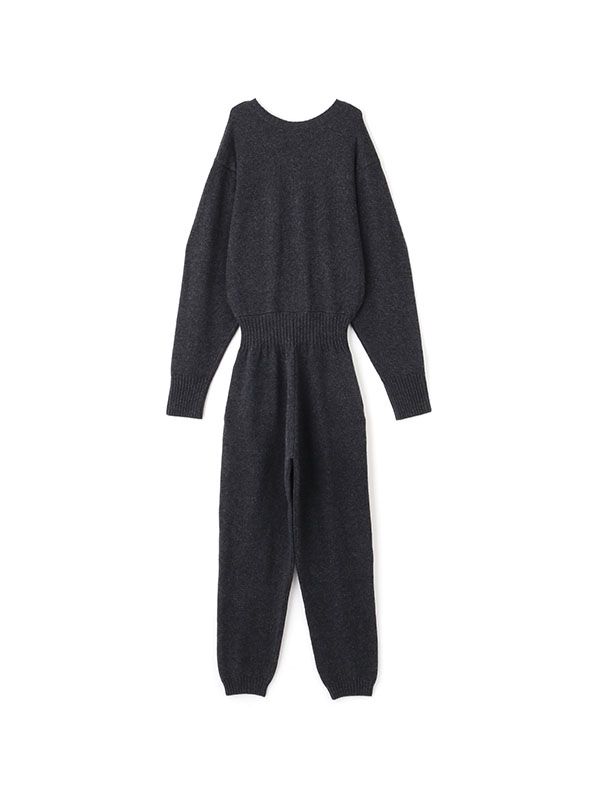 ETRE TOKYO - Vネックニットオールインワン - GREY | ADDICT WEB SHOP
