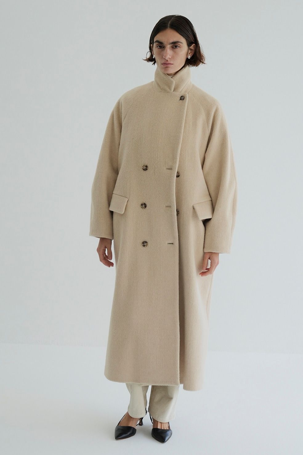 CLANE - ダブルウール ロングコート - DOUBLE WOOL LONG COAT - IVORY