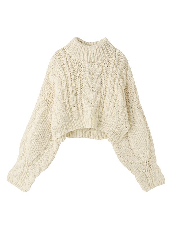 ETRE TOKYO - ケーブルハンドニットプルオーバー - OFF WHITE | ADDICT