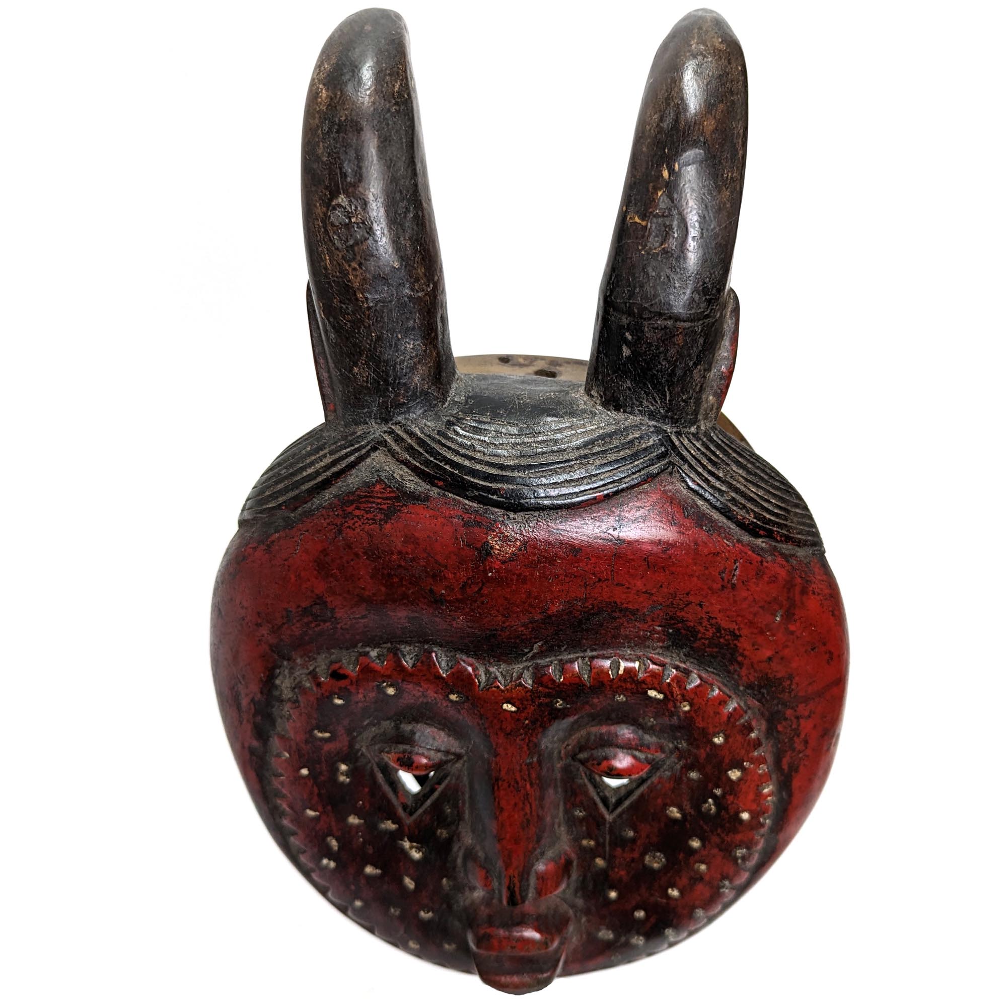 バウレ族仮面 31cm アフリカン プリミティブアート マスク （p016-32