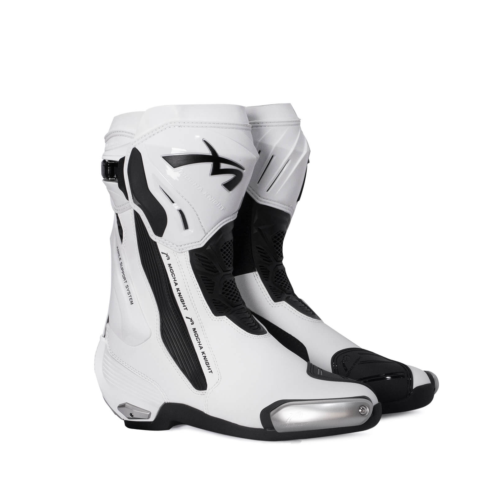 Allgoal White Motorcycle Riding Boots Supertech – ALLGOAL