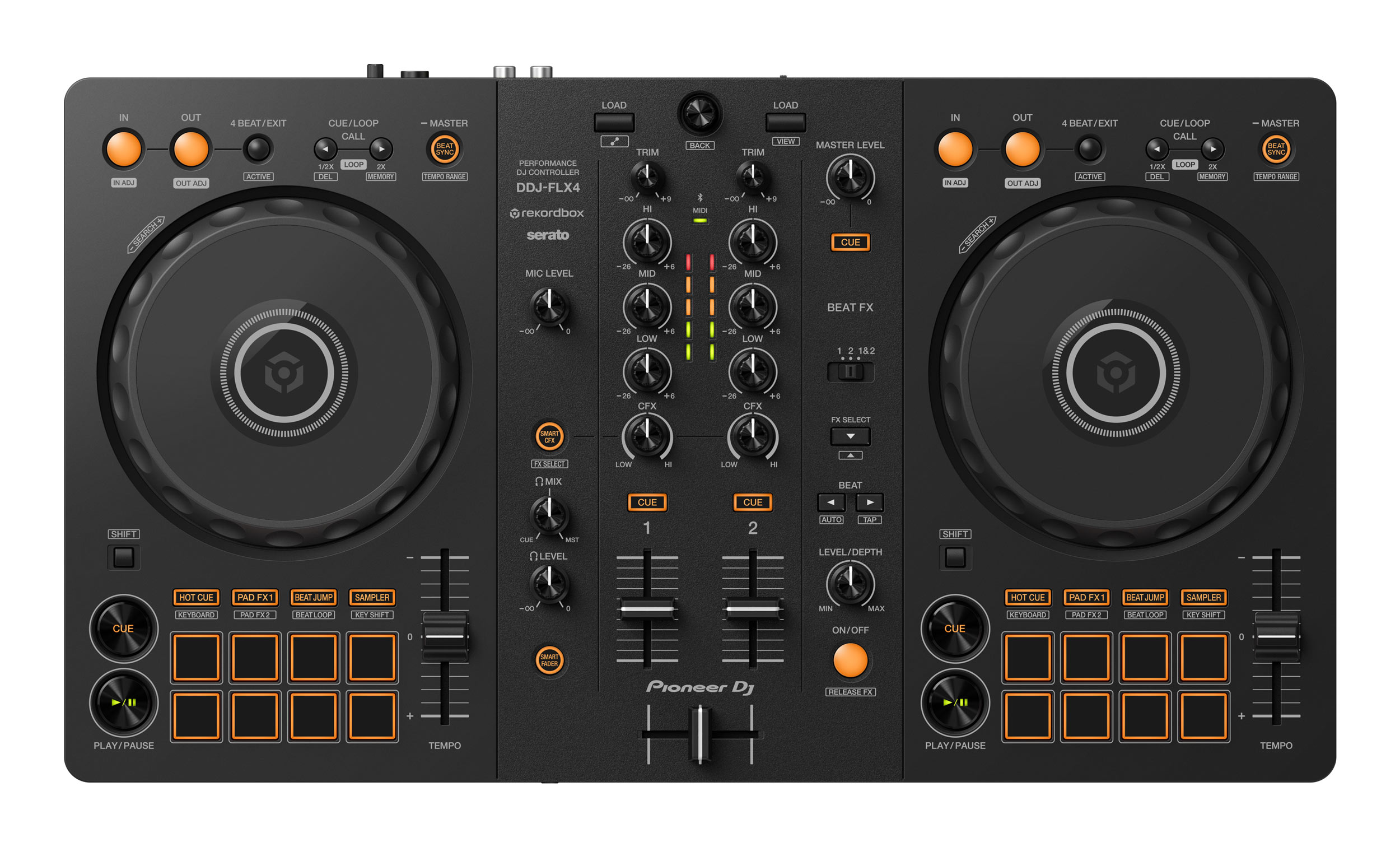 Pioneer DJ DDJ-FLX4 2-Channel Controller for Rekordbox and Serato