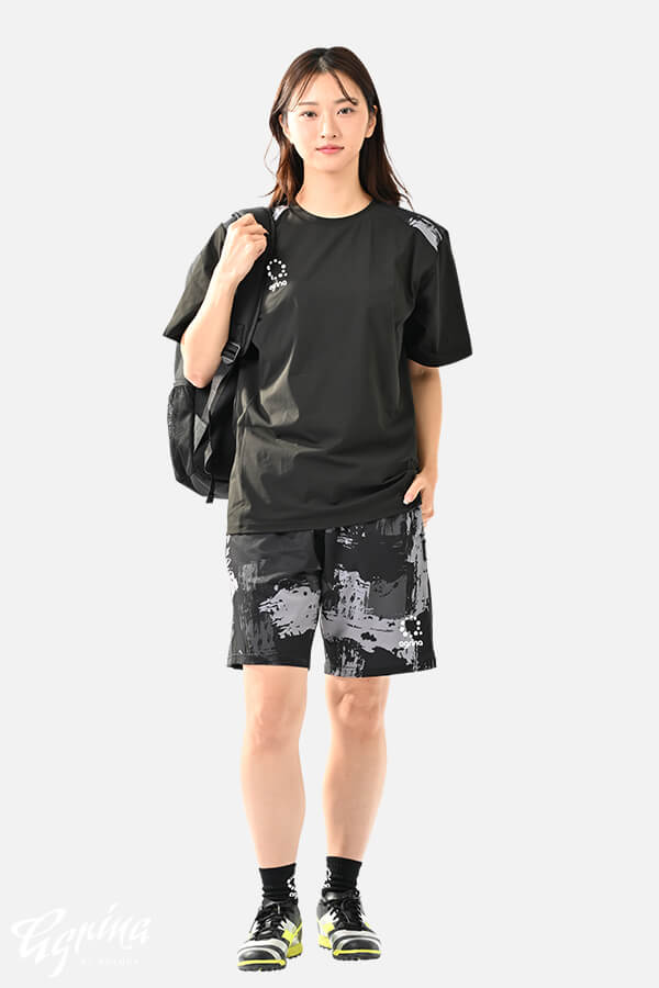 セコアクティブチェックライトトレーニングドライTシャツ Black