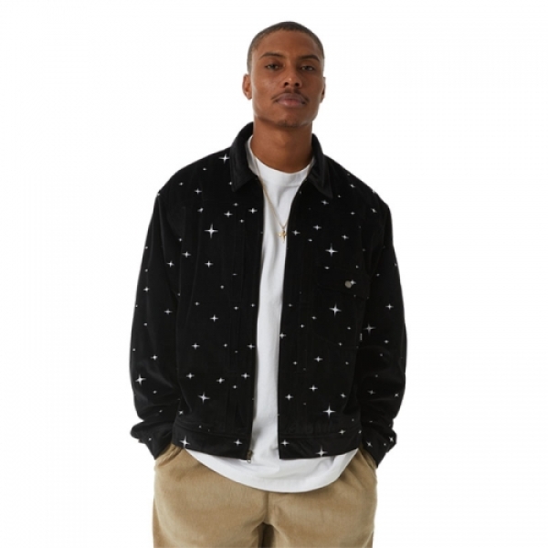 GALAXY VELVET TRUCKER JACKET JK00416 ジャケット アウター|HUF