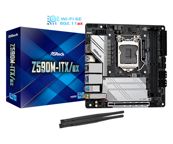 【ITX/Dual LAN】i5-11400 H570M 32GB AXP90 Z590M ITX/AX LGA1200 W-Fi Mini ITX Motherboard