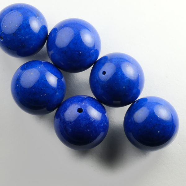 ラピスラズリ 丸玉(片穴) 15-16mm - アサオ工芸オンライショップ