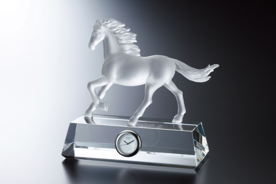 Daum クリスタルガラス 馬の頭部彫刻 オブジェ ケース付き 楽天市場