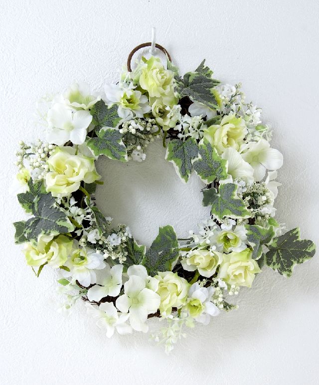 造花・アーティフィシャルフラワーリース】ミックスフラワーリース