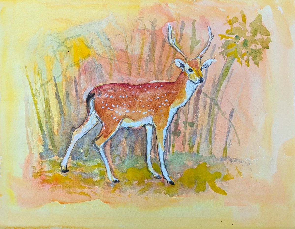 トナカイさん」 by はまだ みわ｜Artmeter｜暮らしを彩るアートが