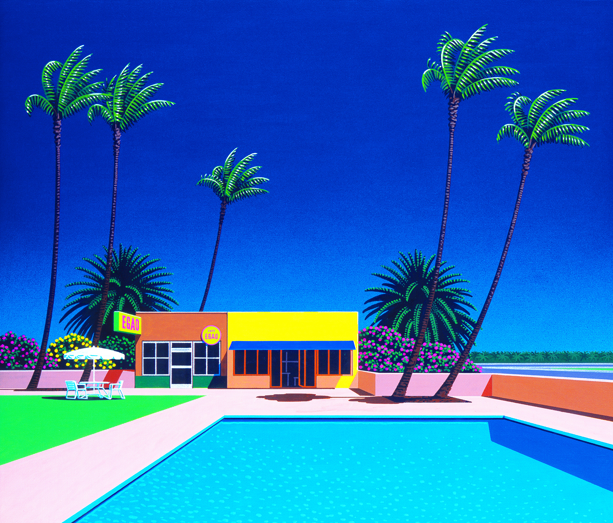 購入特典付】永井博 絵画(版画額装品/ジクレー) City Vibes, Coastal