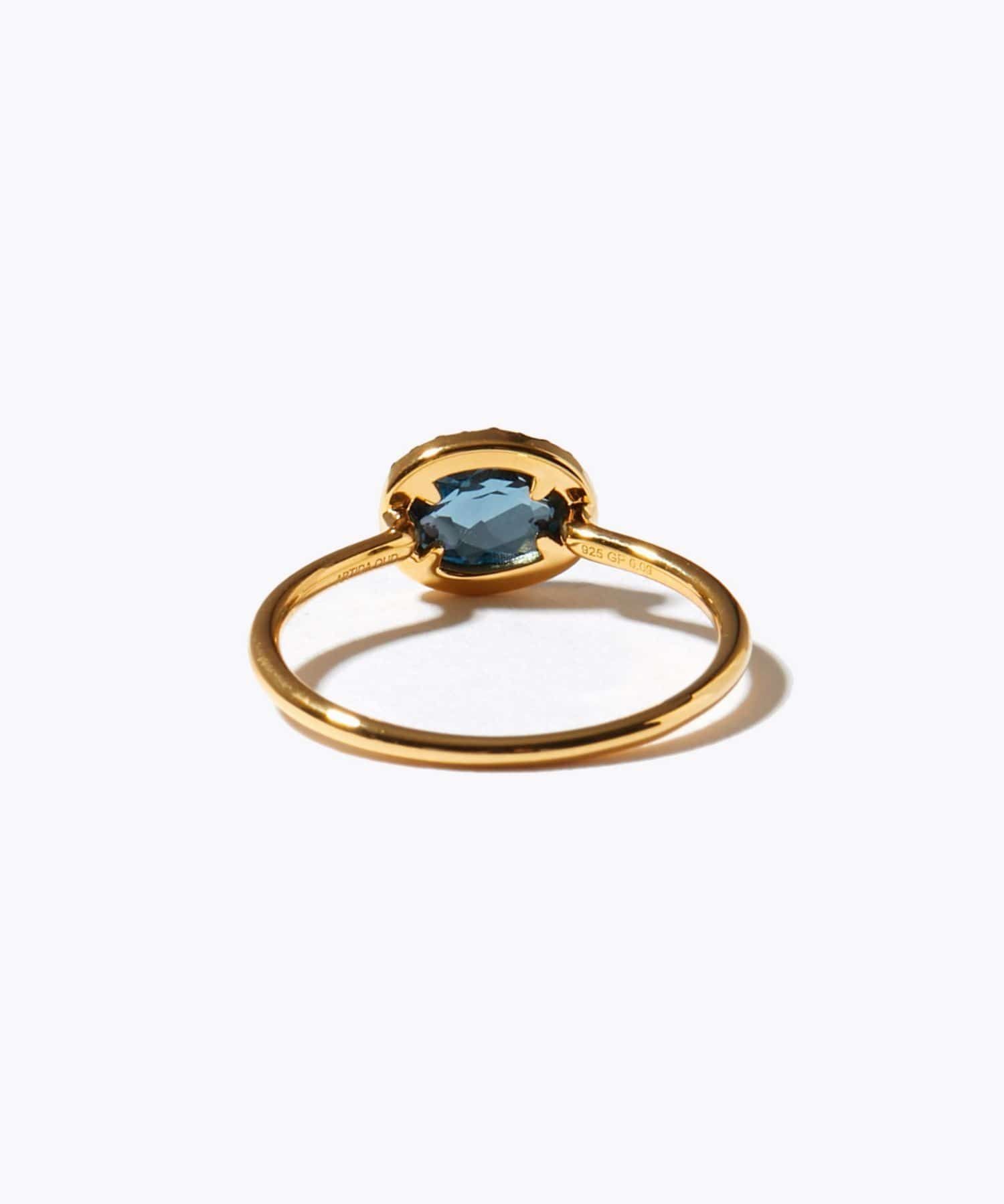 elafonisi] london blue topaz pave diamonds ring｜ARTIDA OUD（アル