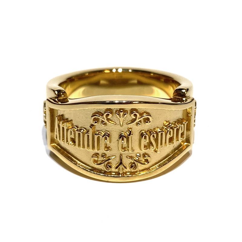 アニメ巌窟王 公式グッズ] メッセージ シルバーリングGD「Attendre et