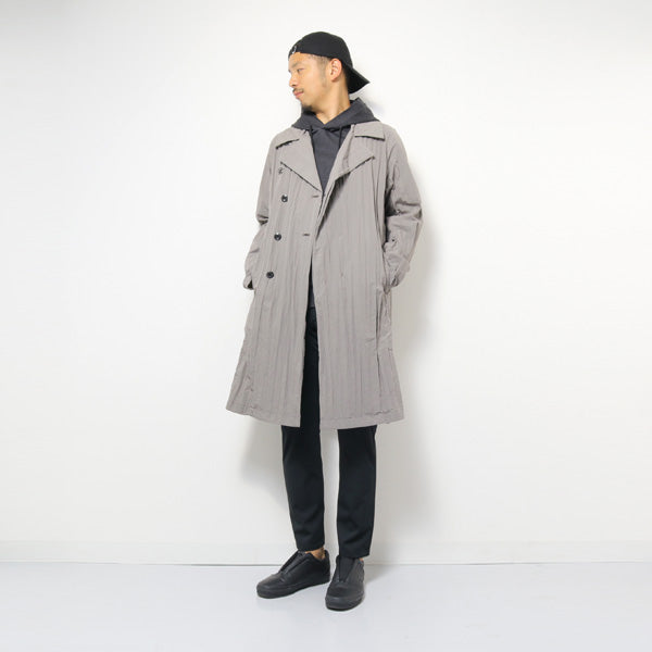 C/Nタイプライターワッシャー ダブルブレストロングコート - KAZUYUKI