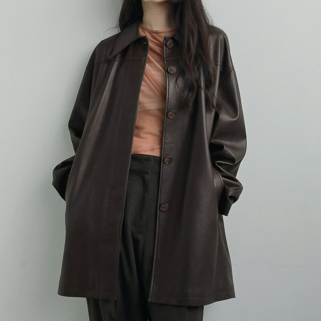 anuke アンヌーク エコレザー オーバー ジャケット｜BORN FREE ONLINE SHOP