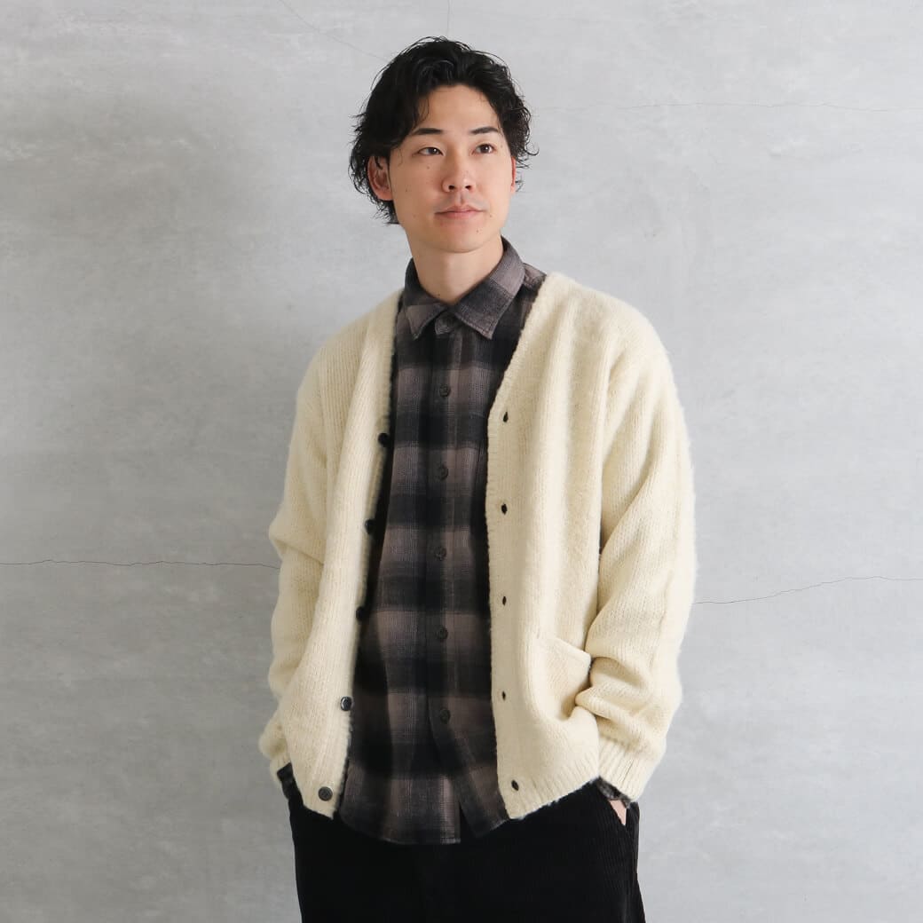 UNIVERD72 ユニバード72 モヘア タッチ カーディガン｜BORN FREE