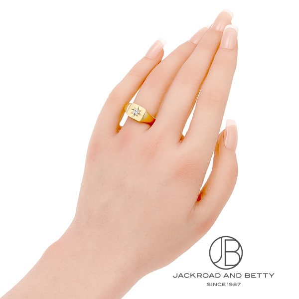 K18 印台 ダイヤリング[] K18 Diamond Ring | ノーブランド 新品