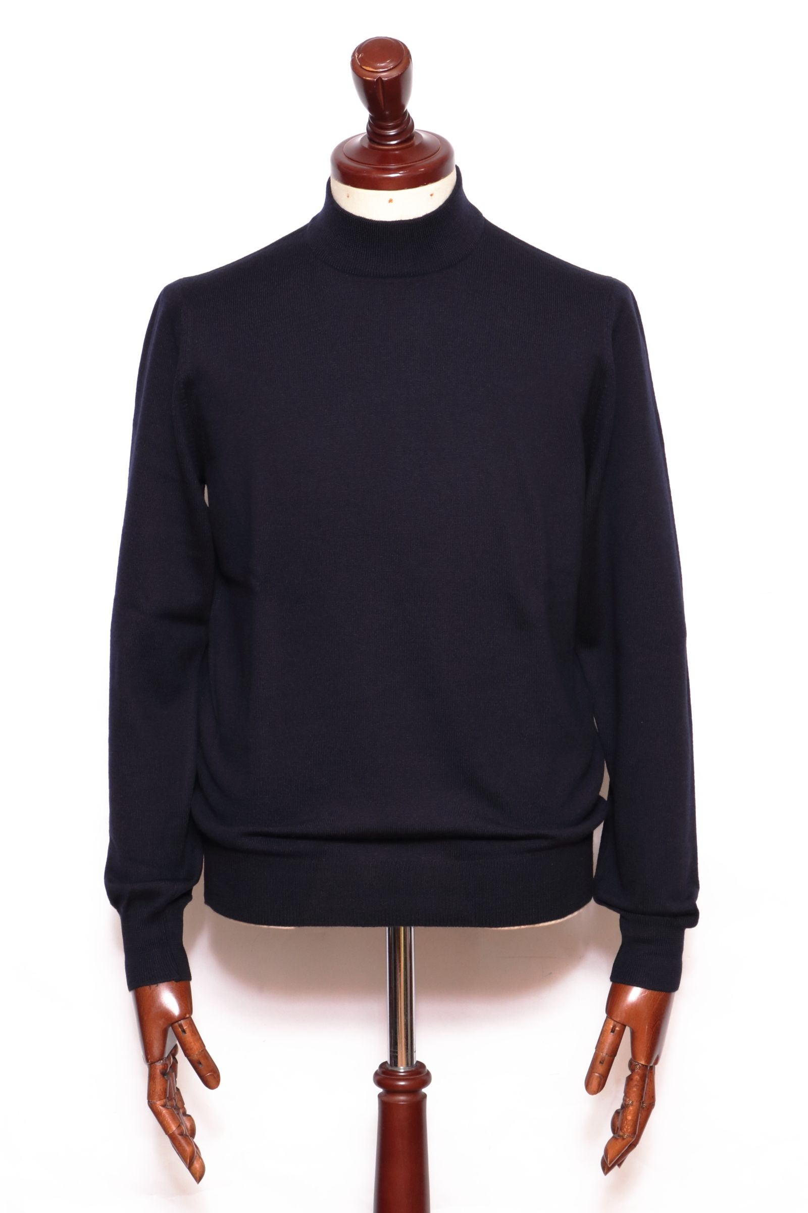 Gran Sasso - 12G ハイゲージ メリノウール モックネック ニット 55108