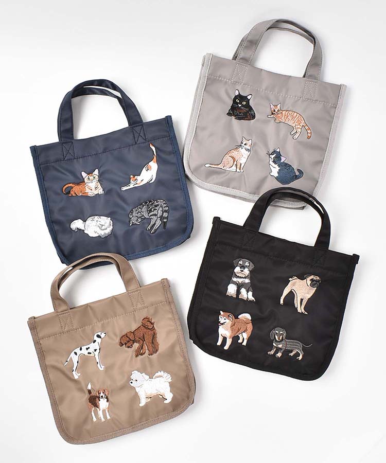 ナイロン刺繍ランチトート バッグ BAG トートバッグ トート ナイロン