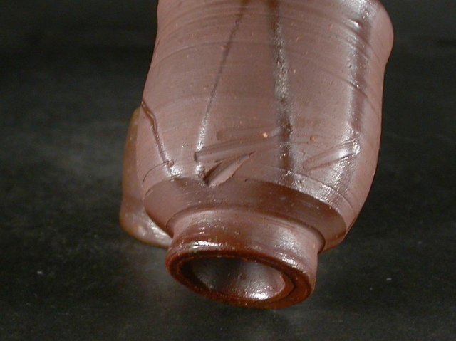 備前焼 登窯 備前焼人間国宝 故藤原 雄 共箱付き登窯の緋襷ぐい呑1