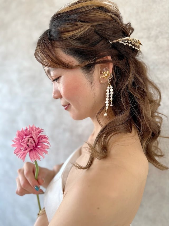 アンティーク＊ポストカード＊パールカチューシャをつけた美少女