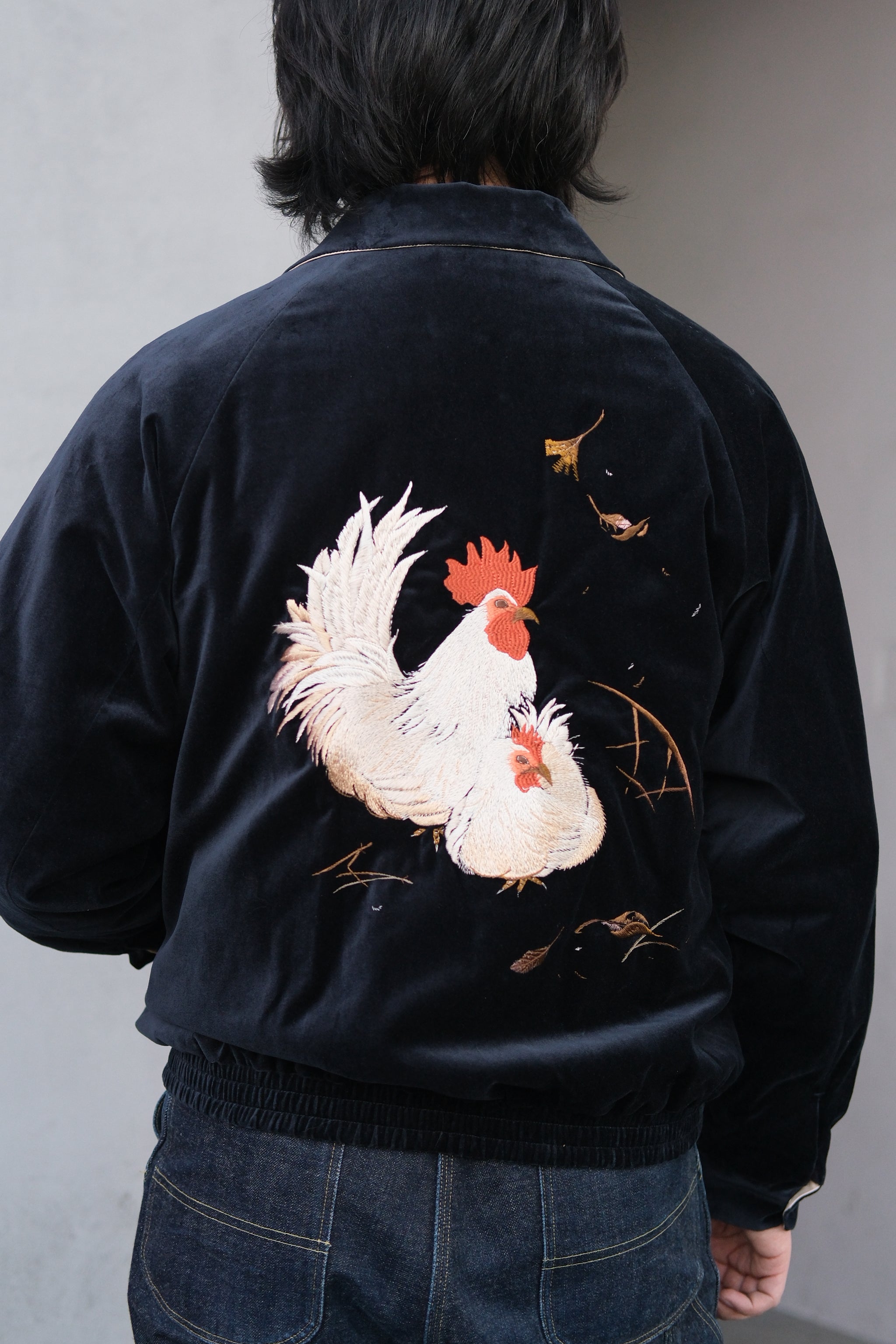 Old Joe - Stunning Velvet Souvenir Jacket ( Niwatori to Hiyoko