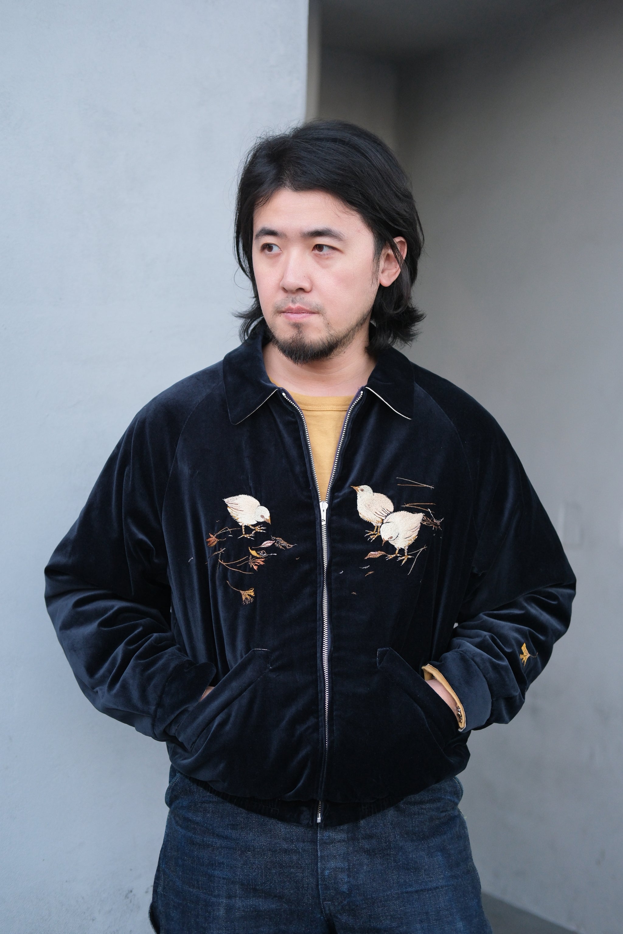 Old Joe - Stunning Velvet Souvenir Jacket ( Niwatori to Hiyoko