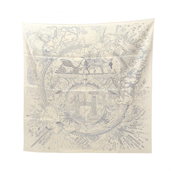 エルメス(HERMES)エルメス カレ90 PLEASE HOLD THE LINE スカーフ 衣料