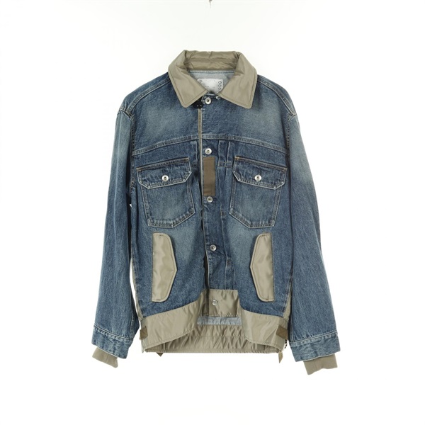 サカイ(Sacai)サカイ ナイロンドッキング デニムジャケット 衣料品