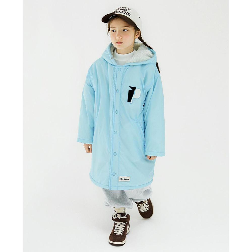 ピーチーズ】ジュニア ワッペンつきベンチコート 2024秋冬 ｜子供服