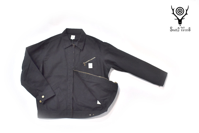 WORK JACKET - 11.5OZ COTTON CANVAS / BLACK | South2 West8