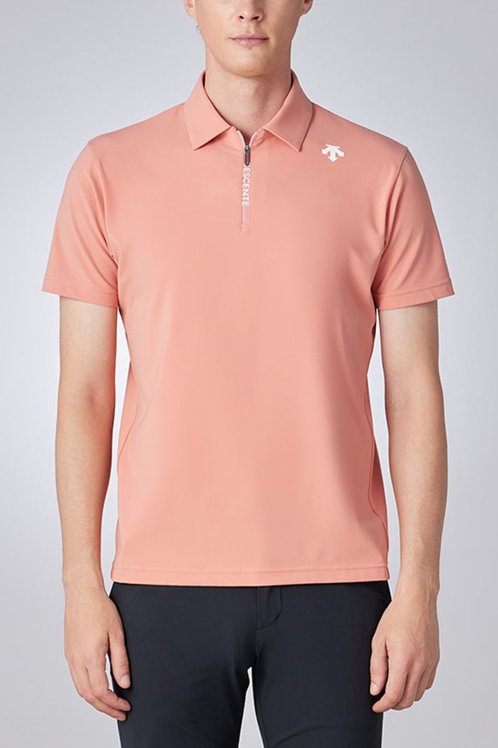 DESCENTE GOLF - 【25SS】 ハーフジップ半袖シャツ (ピンク) | GOSSIP GOLF