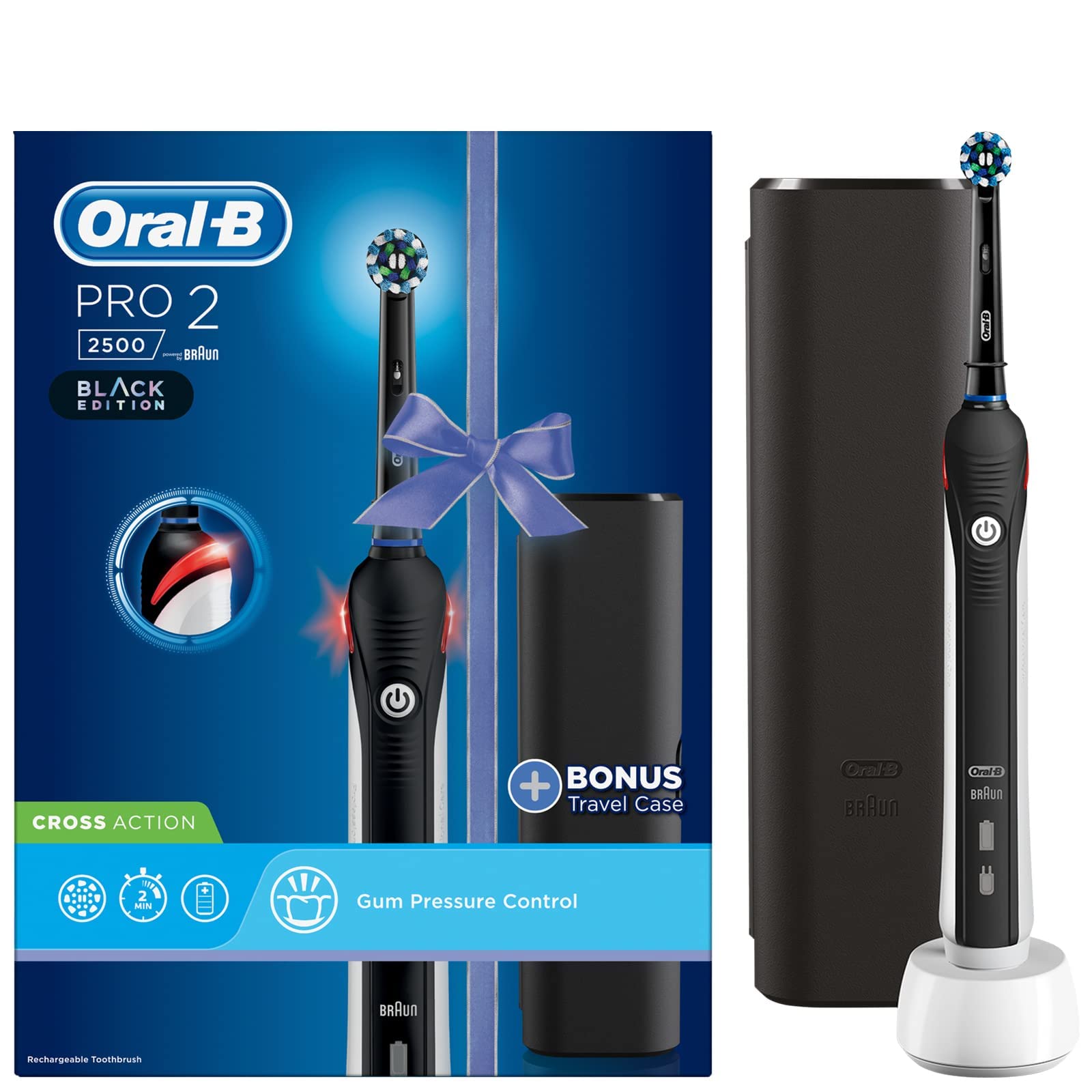 Oral-B Pro 2 2500 Black Electric Toothbrush - Advanced Oral Care