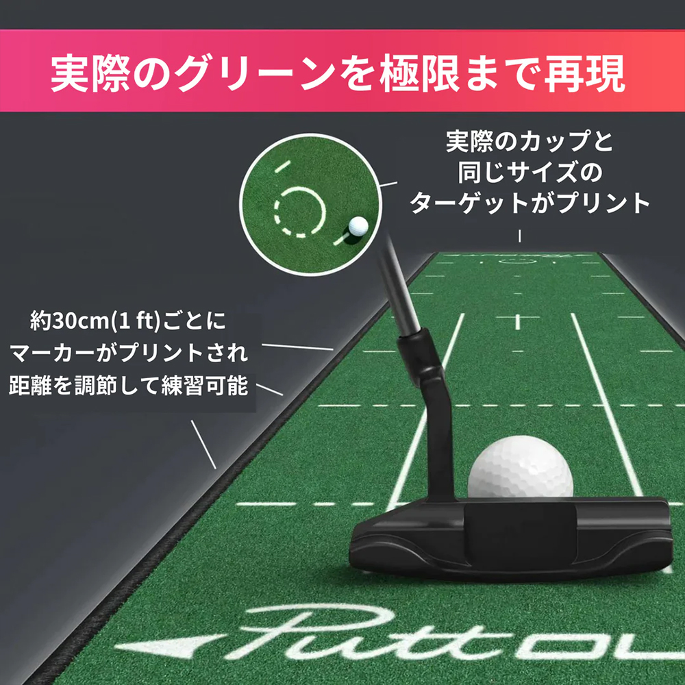 ジオテックゴルフ公式通販サイト / PuttOUT ミディアムパターマット グレー