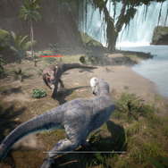 アンキロサウルスの尻尾でカルノタウルスの頭が吹っ飛んでいってしまっ