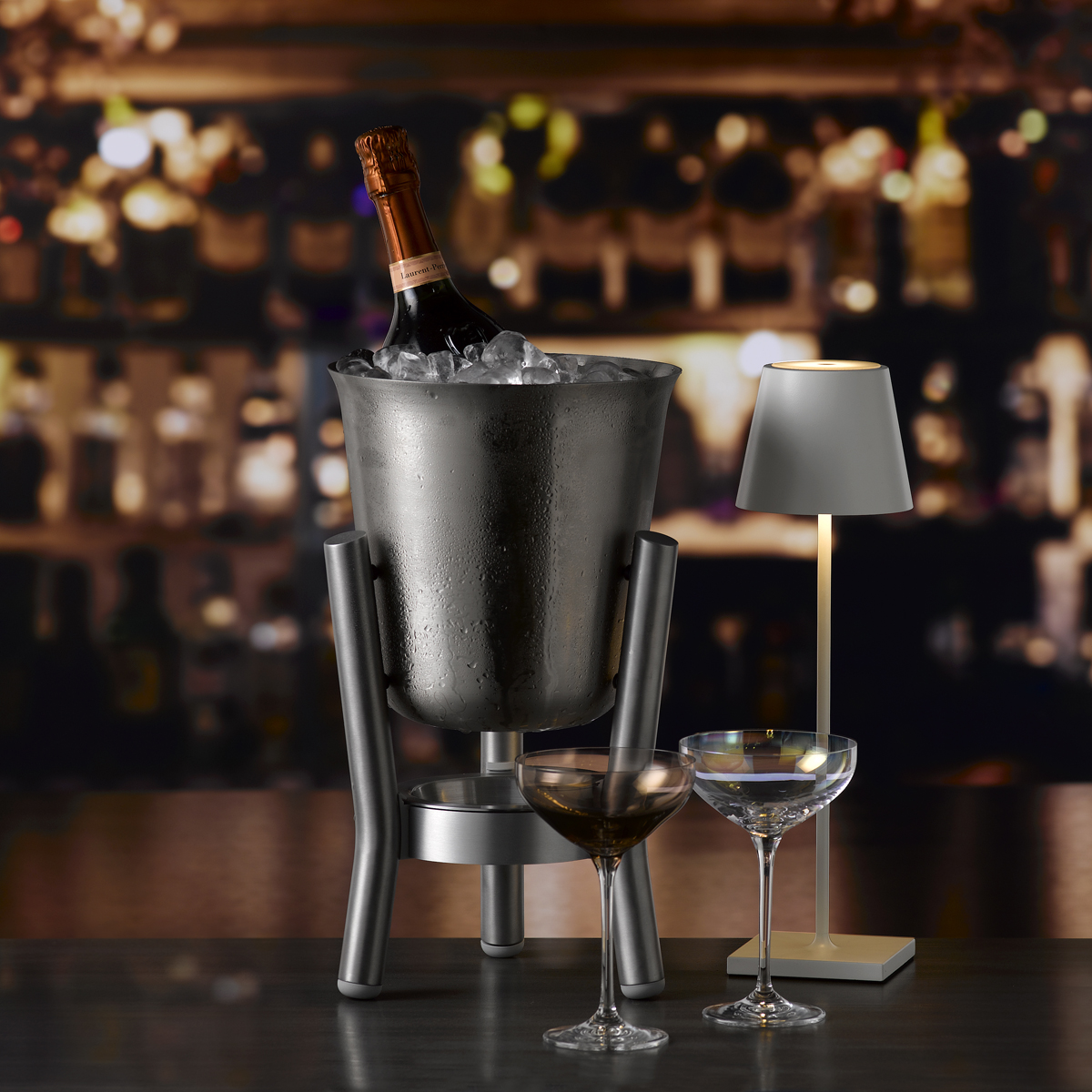 ROCKET ワイン シャンパンクーラー＆スタンド ステンレス/高級ワイン