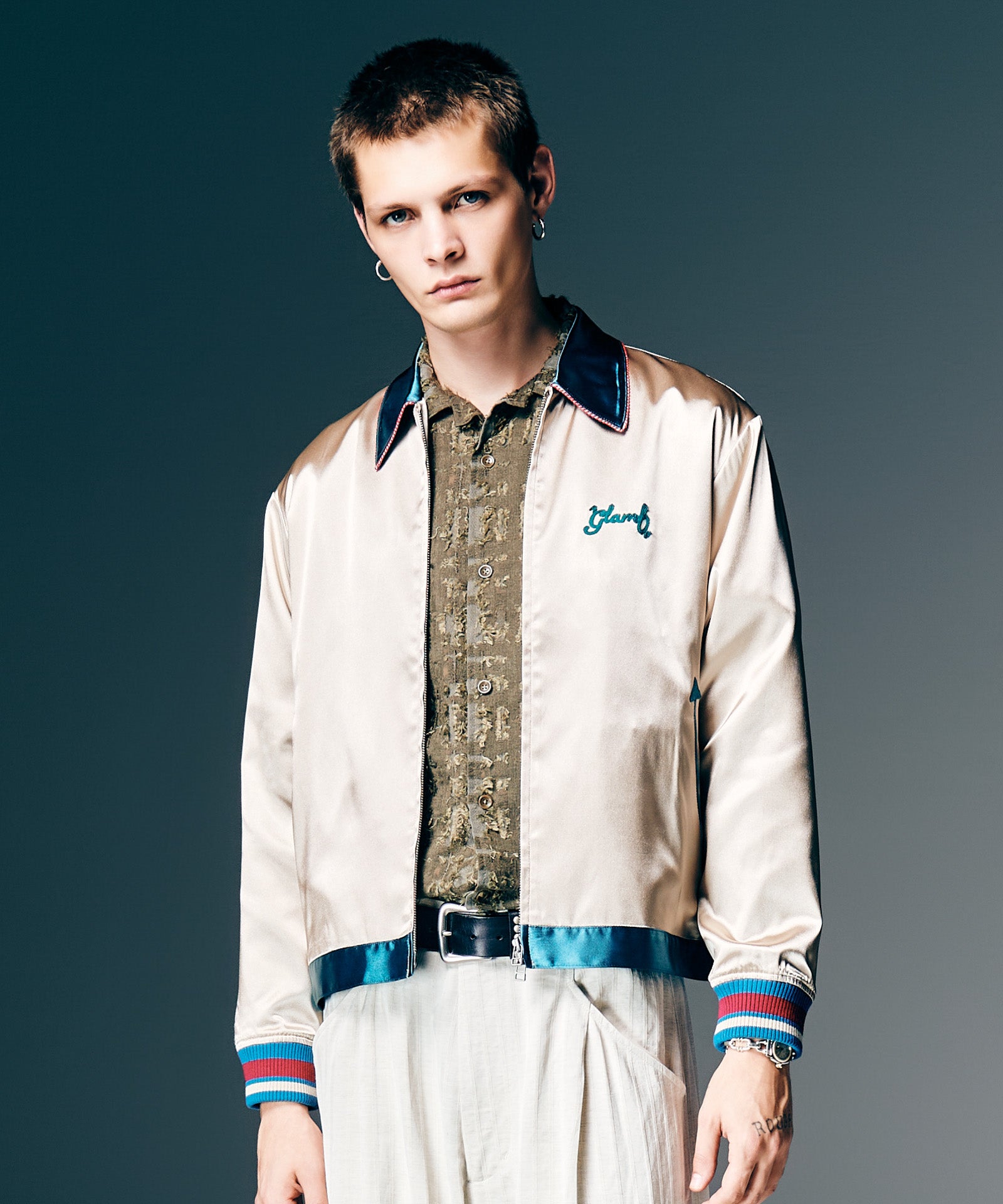 GB0126/JKT09 : Short Satin Jacket / ショートサテンジャケット