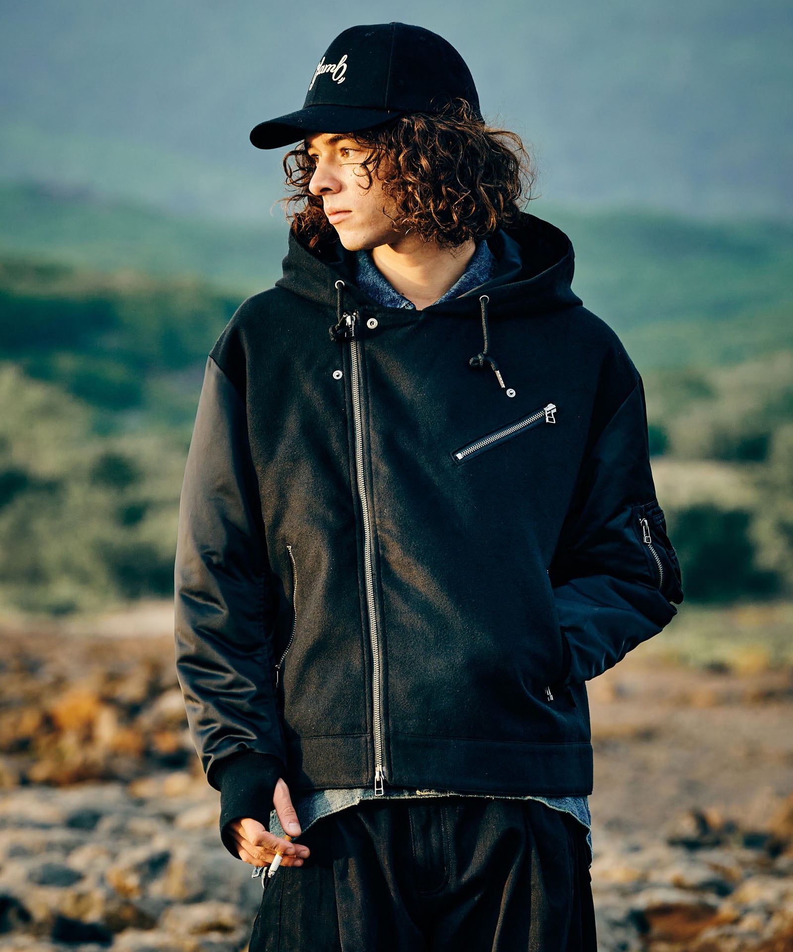 GB0424/JKT19 : Combination Hood Riders Jacket / コンビネーション
