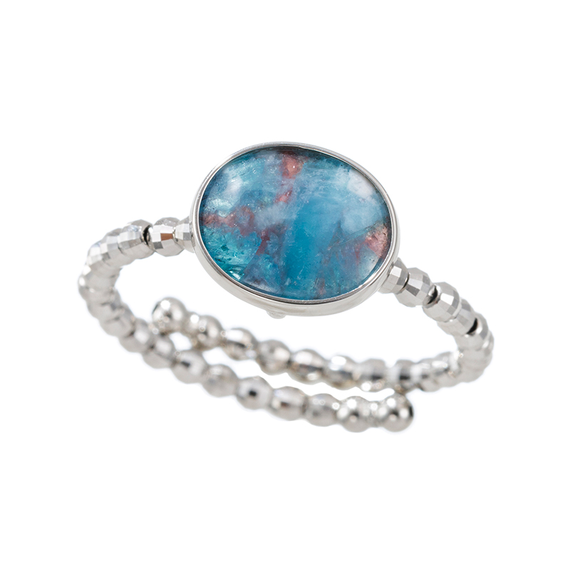 GSTV PT950 ブラジル産パライバトルマリン(母岩付き) フリーリング PRT