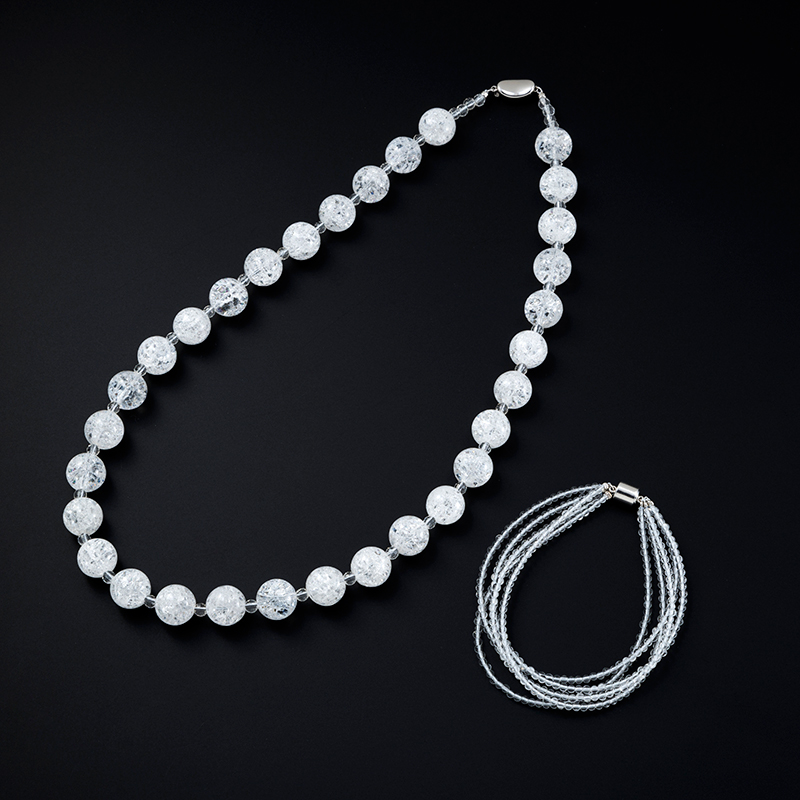 GSTV SV クォーツ ネックレス ＆ 5連ブレスレット 2点セット QU 約