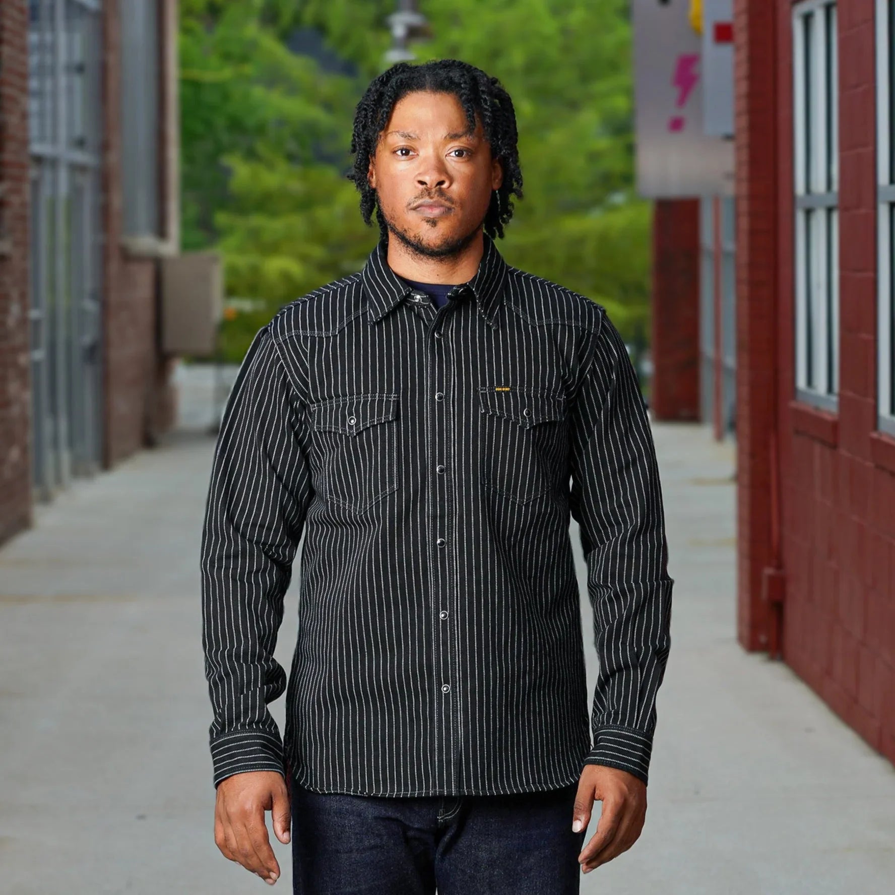 Iron Heart IHSH-62-BLK 12oz Wabash Western Shirt - Black – Guilty