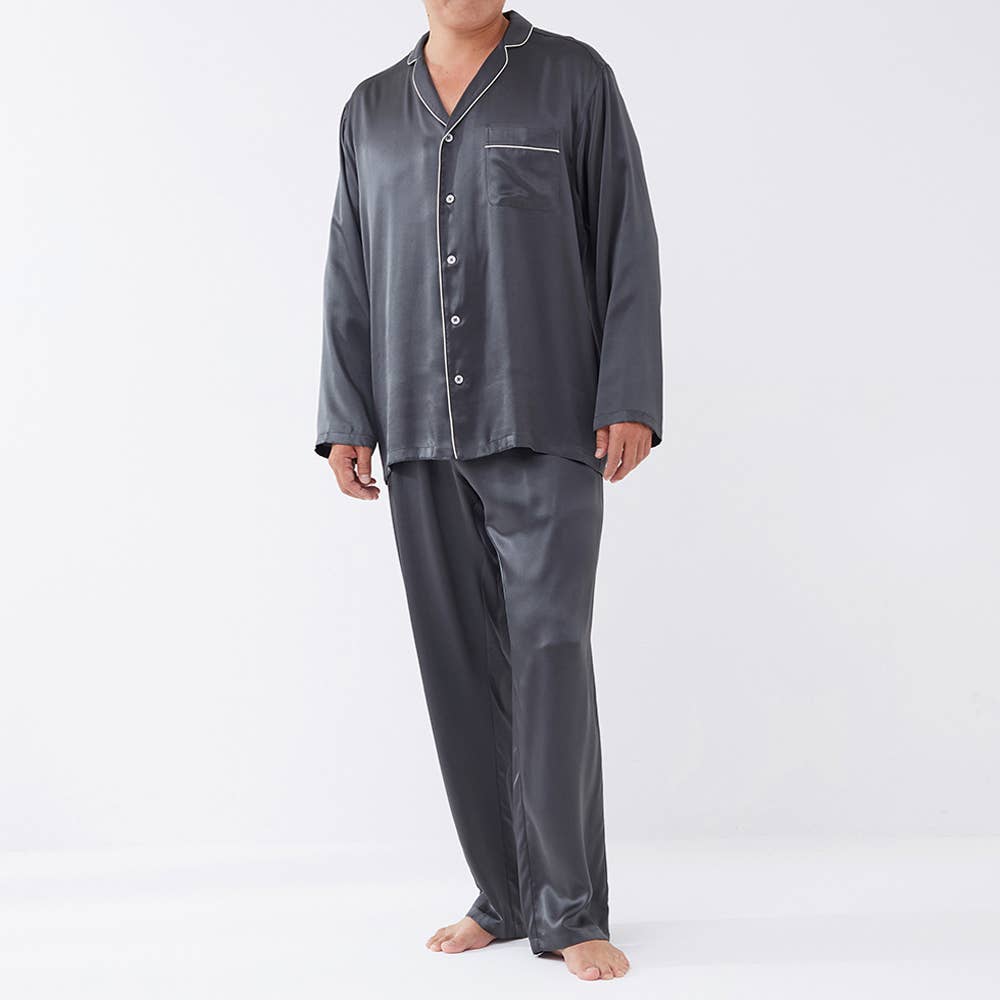 シルク100％】パジャマ 長袖長パンツ【送料無料】 GM4982 :メンズ
